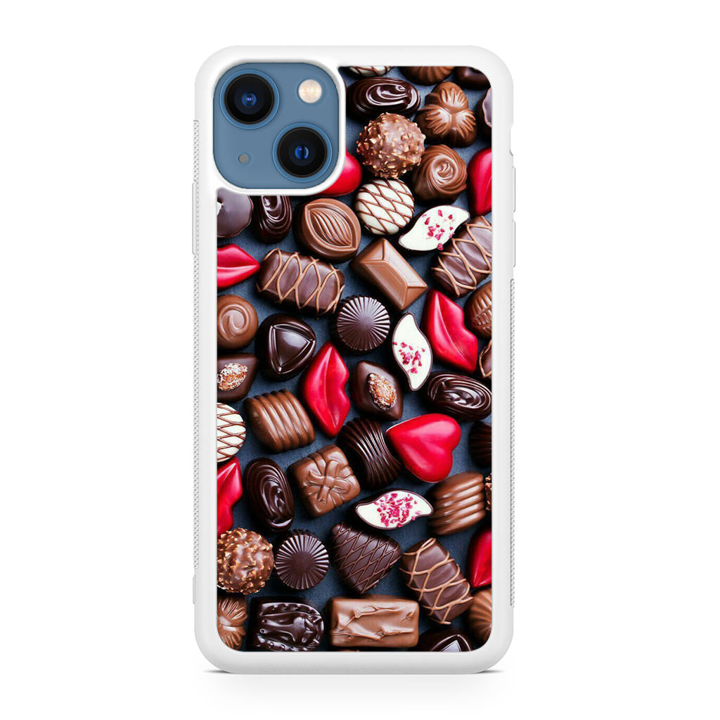 I Love Choco Pattern iPhone 13 / 13 mini Case