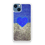 Love Glitter Blue and Grey iPhone 13 / 13 mini Case