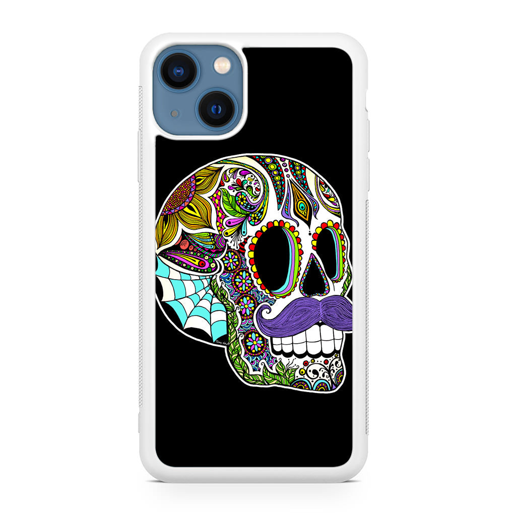 Mustache Sugar Skull iPhone 13 / 13 mini Case