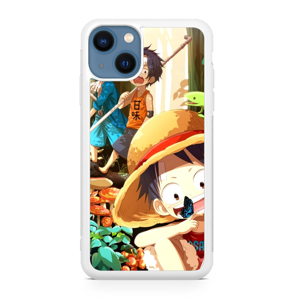 One Piece Little Sabo Ace Luffy Cute iPhone 13 / 13 mini Case