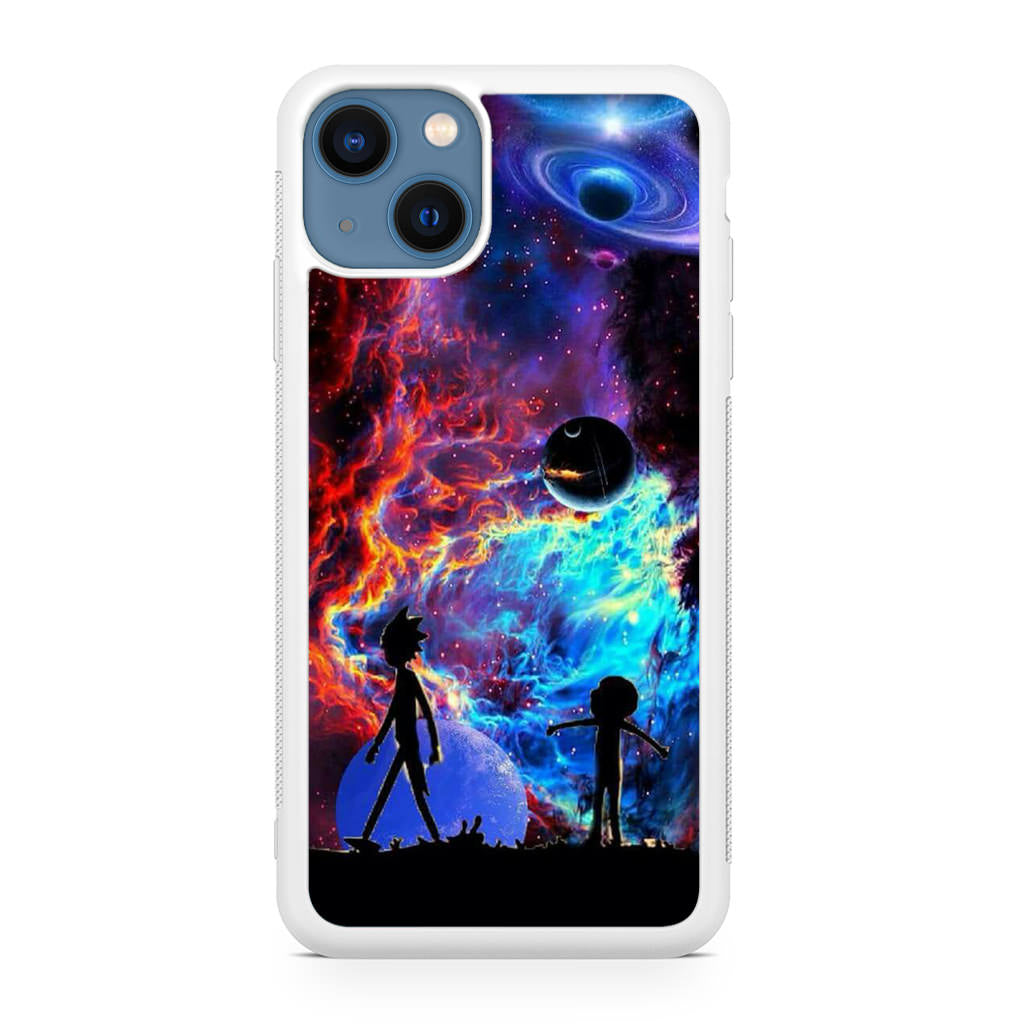 Rick And Morty Flat Galaxy iPhone 13 / 13 mini Case