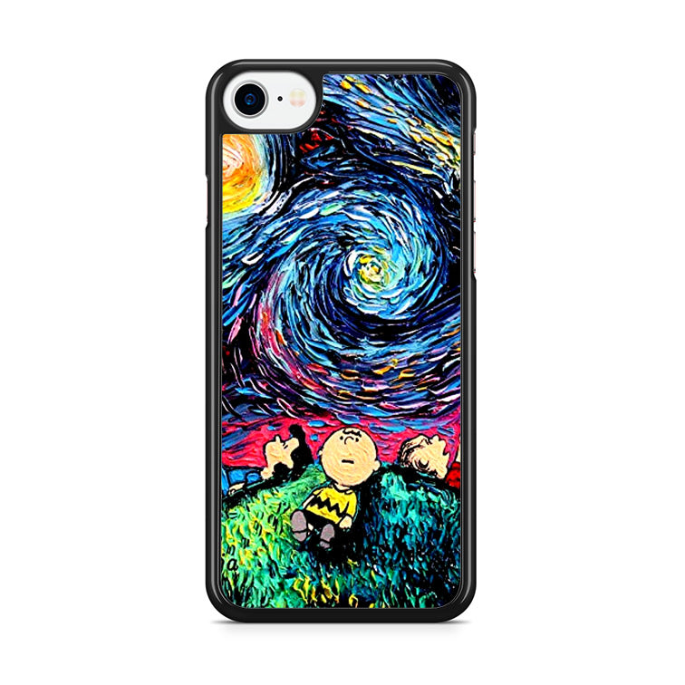 Peanuts At Starry Night iPhone 8 Case
