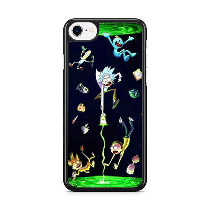 Rick And Morty Portal Fall iPhone 8 Case