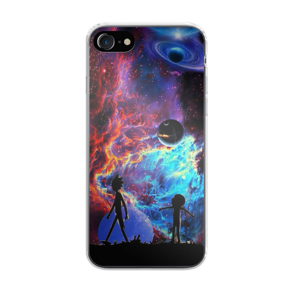 Rick And Morty Flat Galaxy iPhone 7 Case