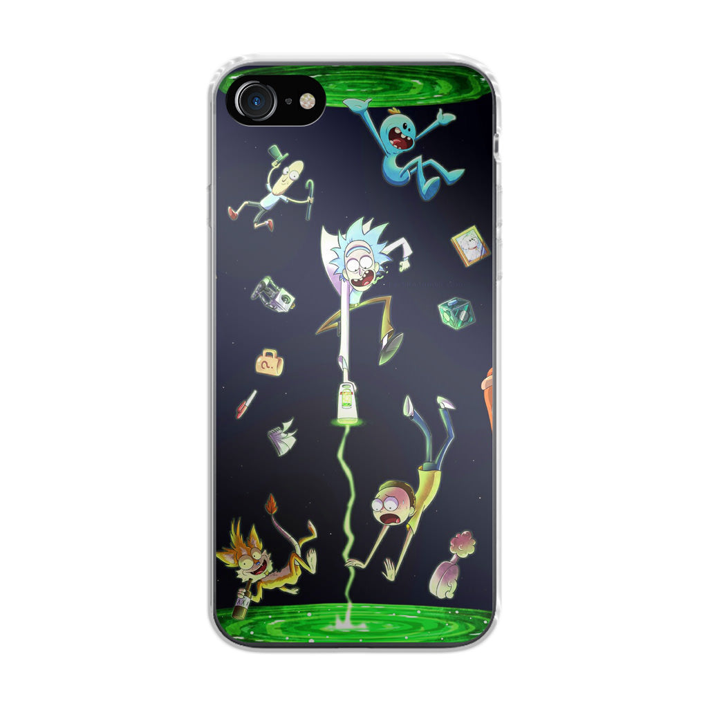 Rick And Morty Portal Fall iPhone 7 Case