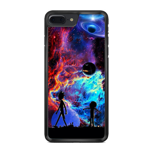 Rick And Morty Flat Galaxy iPhone 8 Plus Case
