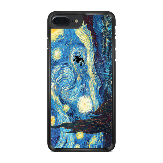 Witch Flying In Van Gogh Starry Night iPhone 8 Plus Case
