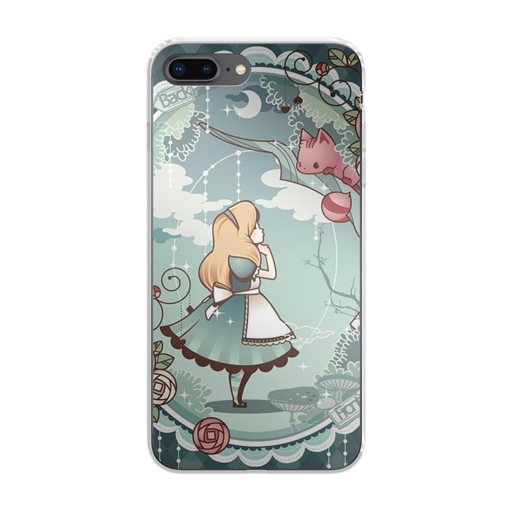 Alice And Cheshire Cat Poster iPhone 8 Plus Case