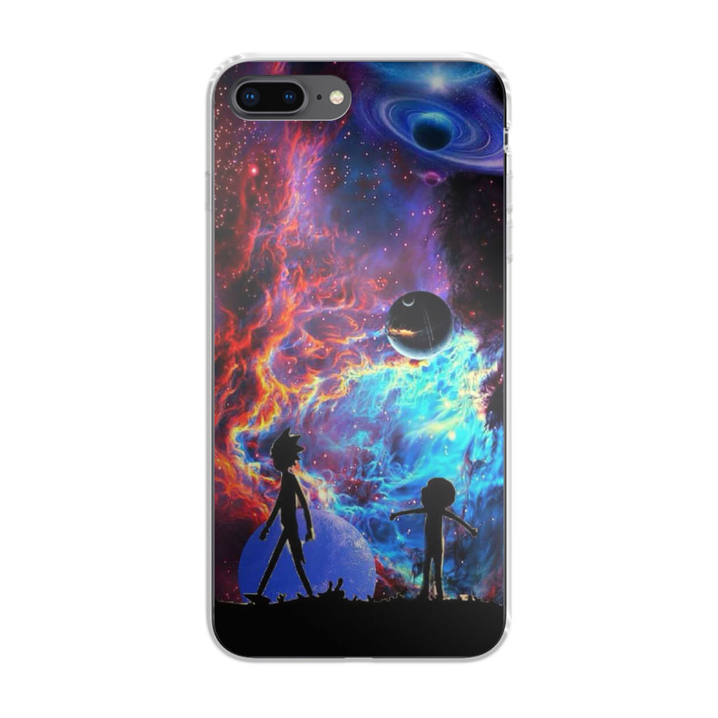Rick And Morty Flat Galaxy iPhone 8 Plus Case