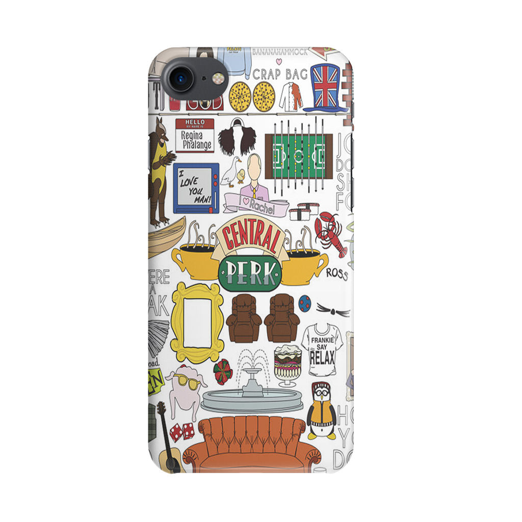 Friends TV Show Central Perk Sticker iPhone 8 Case