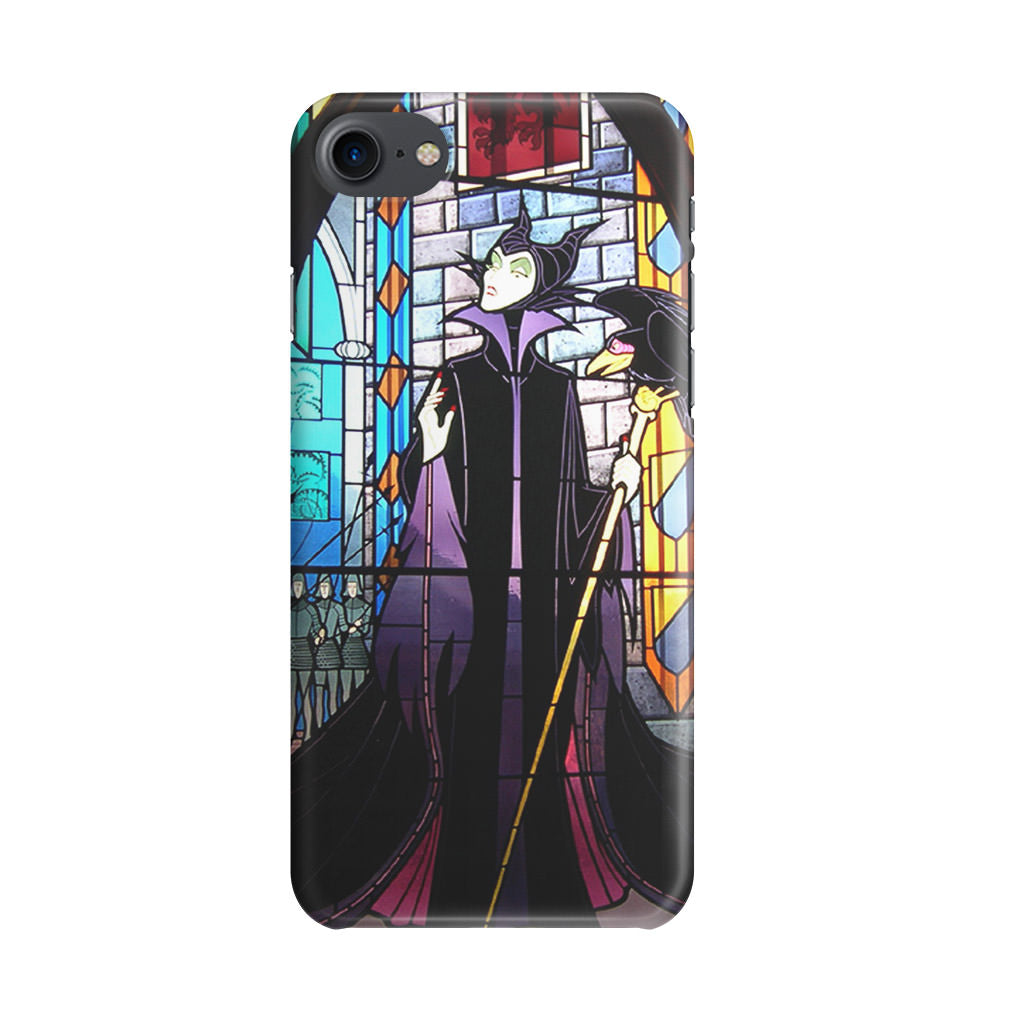 Maleficent Sleeping Beauty Glass Art iPhone 8 Case