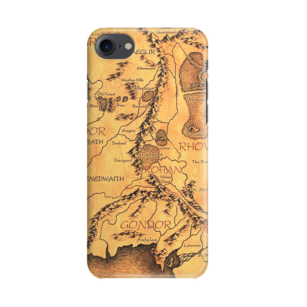 Middle Earth Map Hobbit iPhone 8 Case