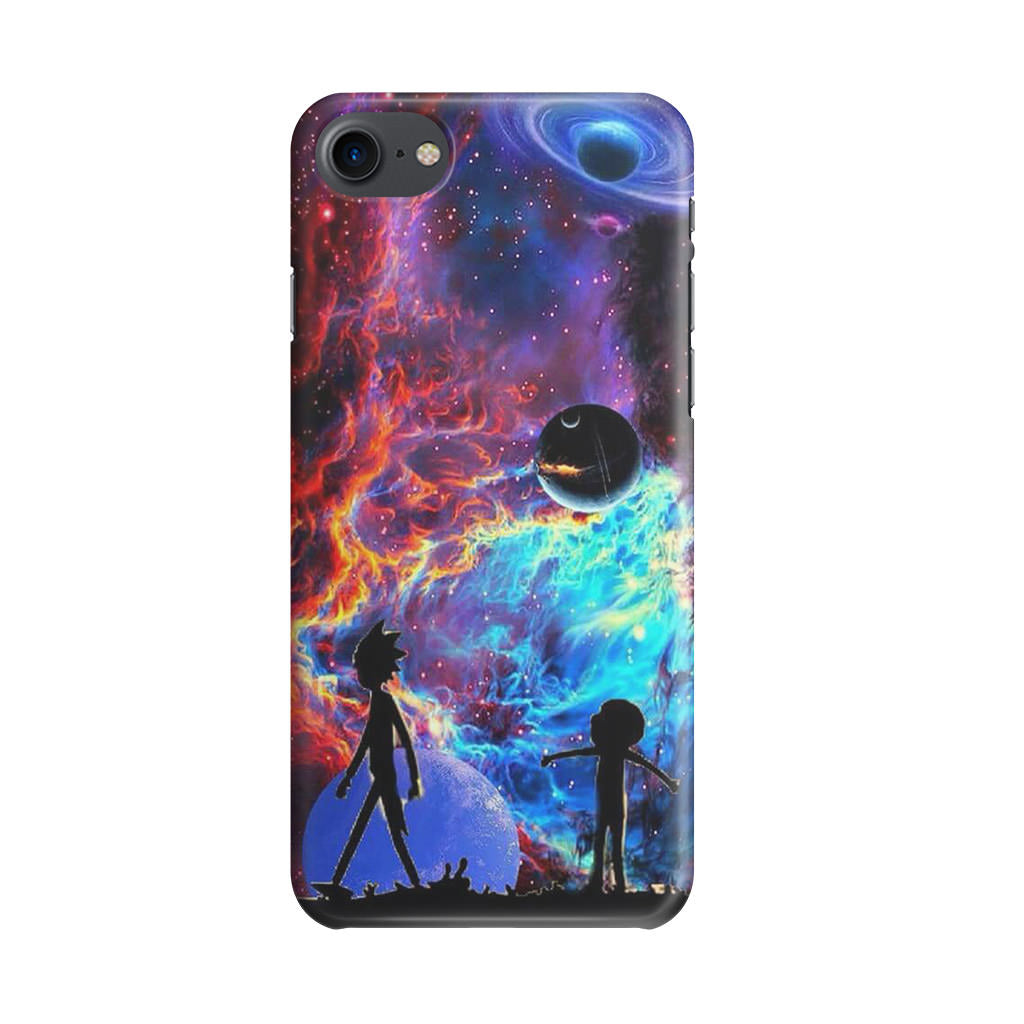 Rick And Morty Flat Galaxy iPhone 7 Case