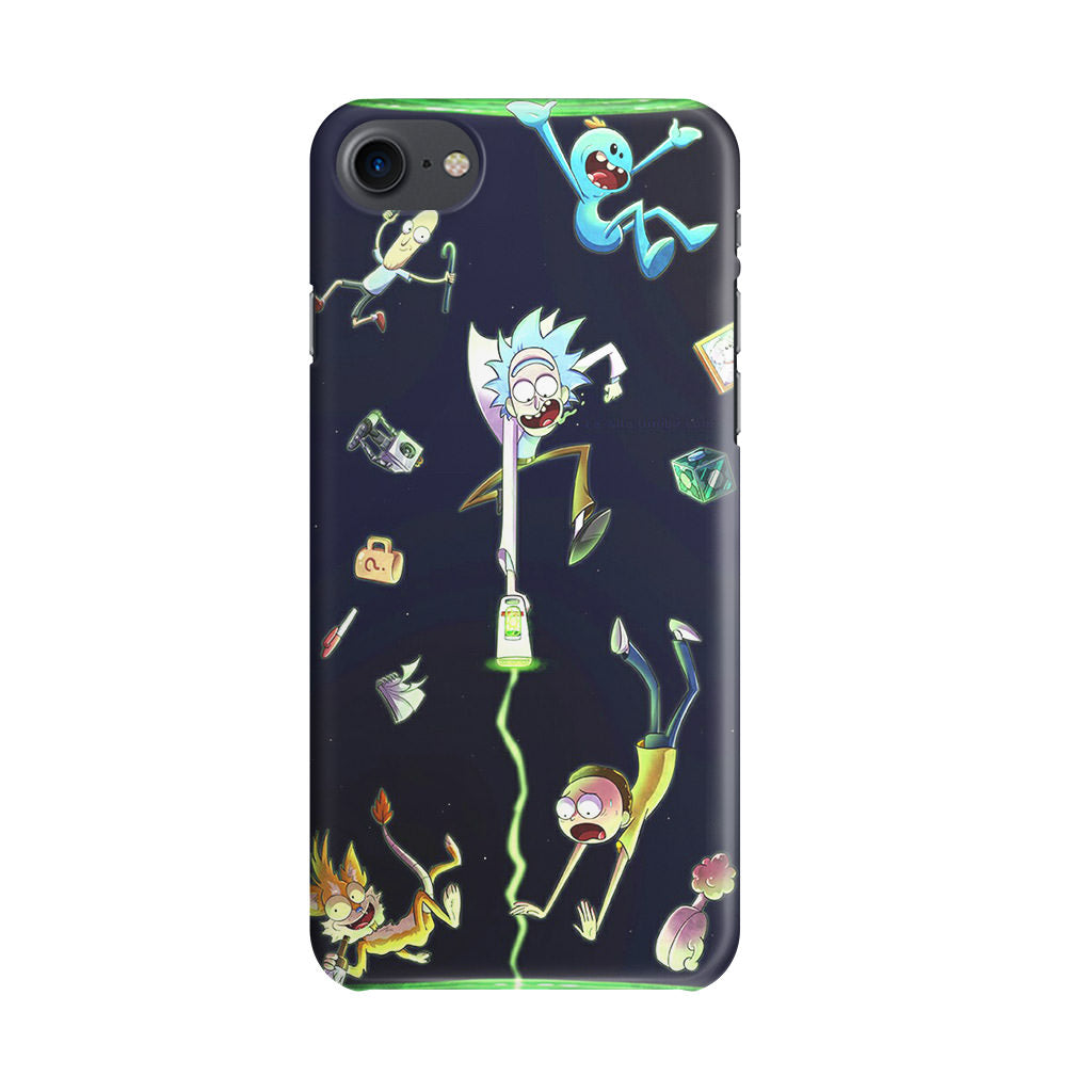 Rick And Morty Portal Fall iPhone 7 Case