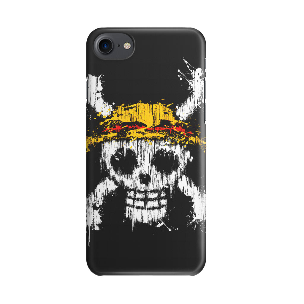 Straw Hat Pirate Logo Paint iPhone 7 Case