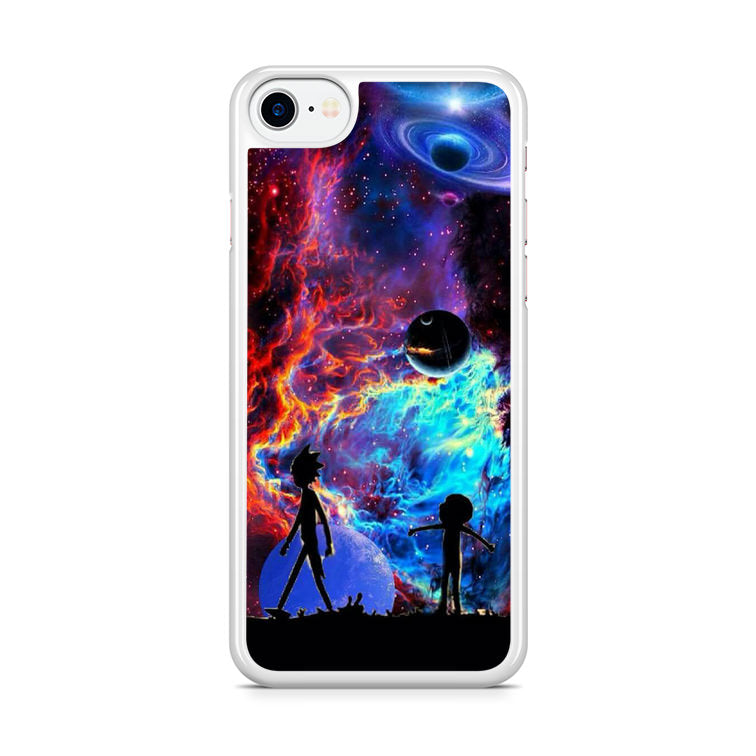 Rick And Morty Flat Galaxy iPhone 8 Case