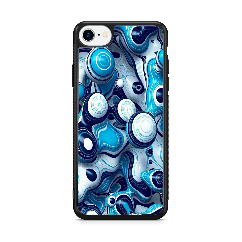 Abstract Art All Blue iPhone SE 3rd Gen 2022 Case