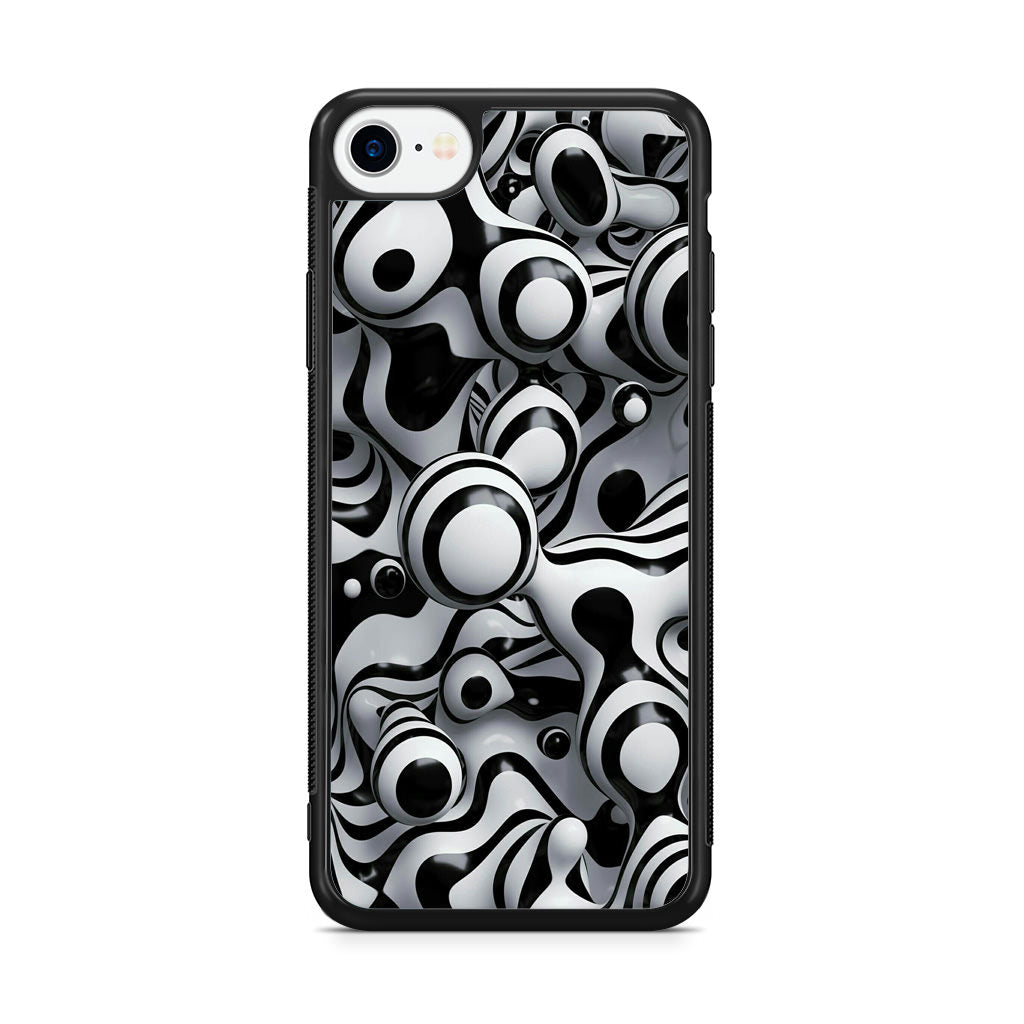 Abstract Art Black White iPhone SE 3rd Gen 2022 Case