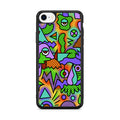 Abstract Colorful Doodle Art iPhone SE 3rd Gen 2022 Case