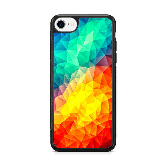 Abstract Multicolor Cubism Painting iPhone SE 3rd Gen 2022 Case