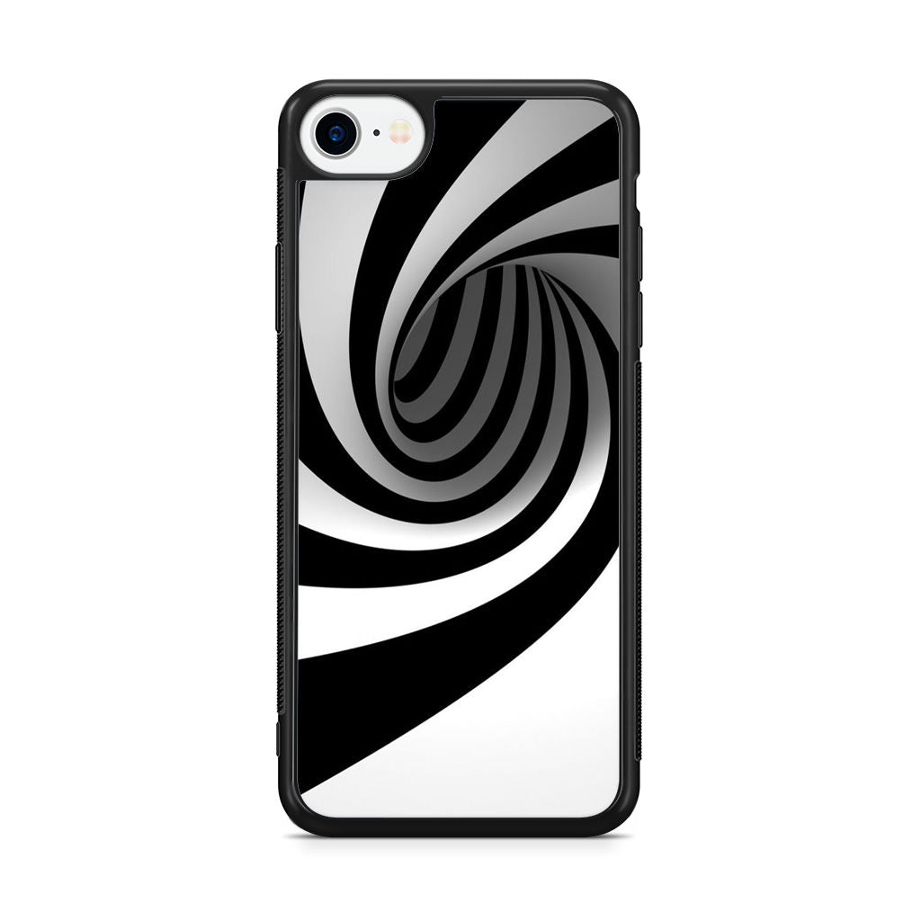 Black and White Twist iPhone SE 3rd Gen 2022 Case