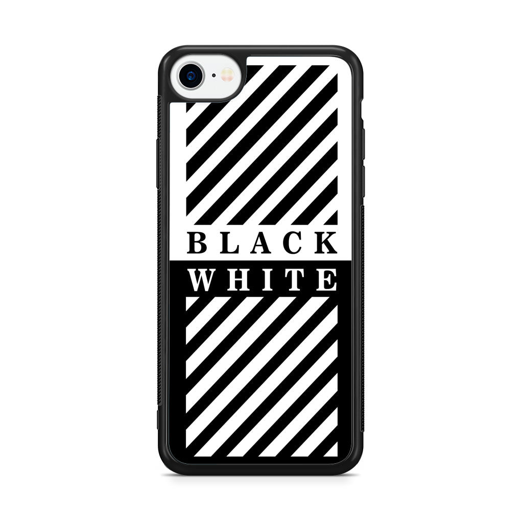 Black White Stripes iPhone SE 3rd Gen 2022 Case
