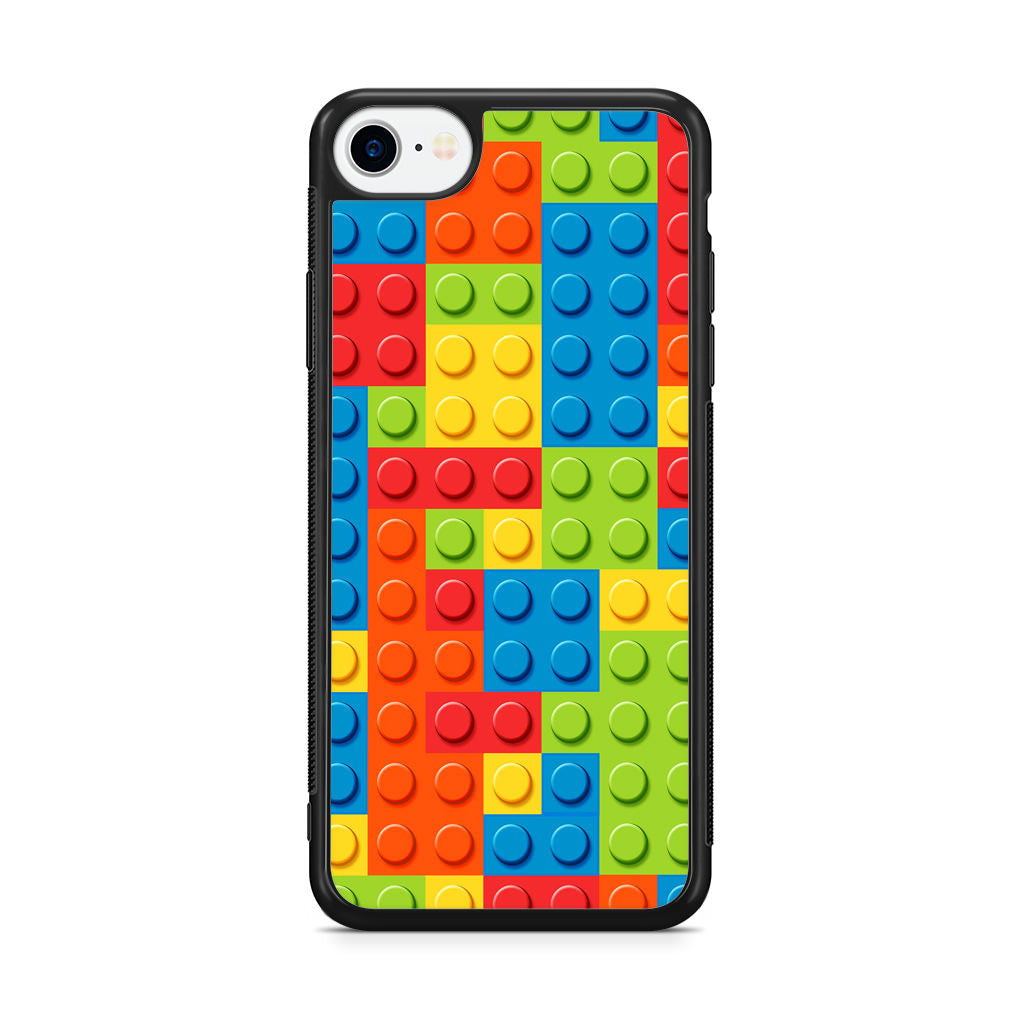 Blocks Rainbow Pattern iPhone SE 3rd Gen 2022 Case