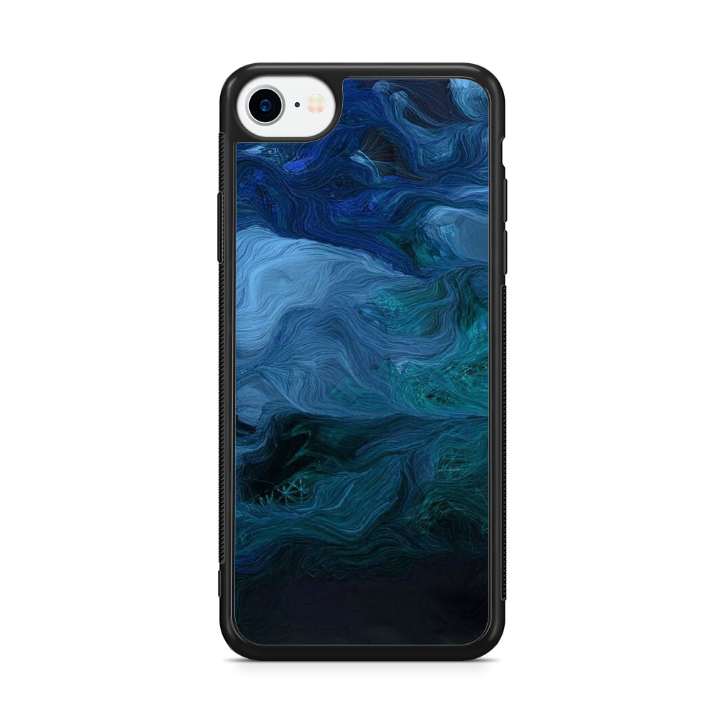 Blue Abstract Art iPhone SE 3rd Gen 2022 Case