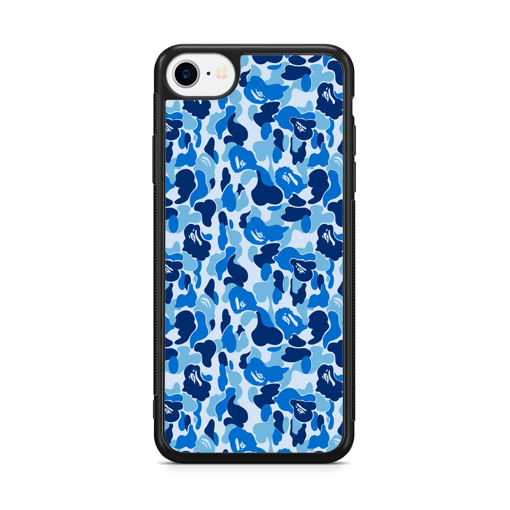Blue Camo iPhone SE 3rd Gen 2022 Case