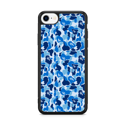Blue Camo iPhone SE 3rd Gen 2022 Case