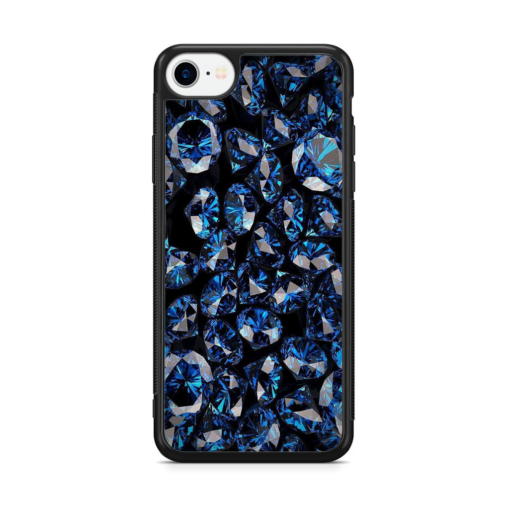 Blue Diamonds Pattern iPhone SE 3rd Gen 2022 Case