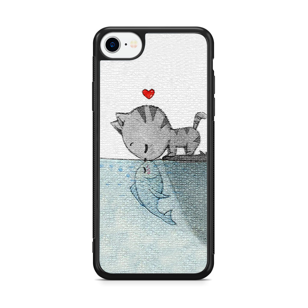 Cat Fish Kisses iPhone SE 3rd Gen 2022 Case