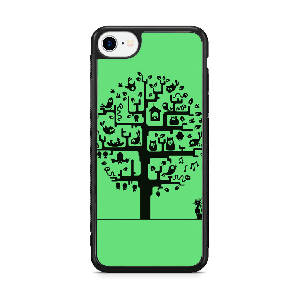 Cat Tree iPhone SE 3rd Gen 2022 Case