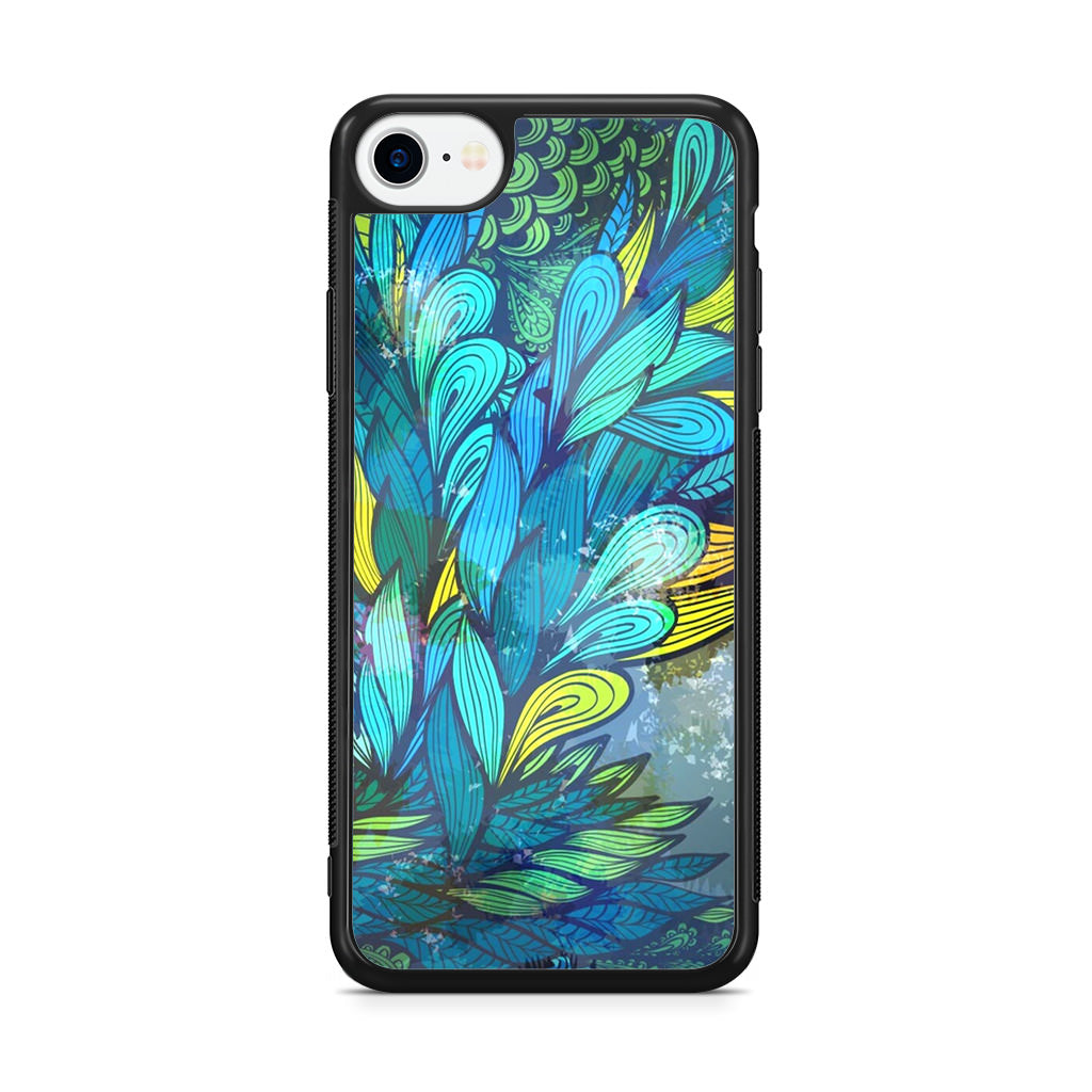 Colorful Art in Blue iPhone SE 3rd Gen 2022 Case
