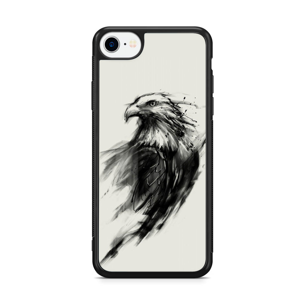 Eagle Art Black Ink iPhone SE 3rd Gen 2022 Case
