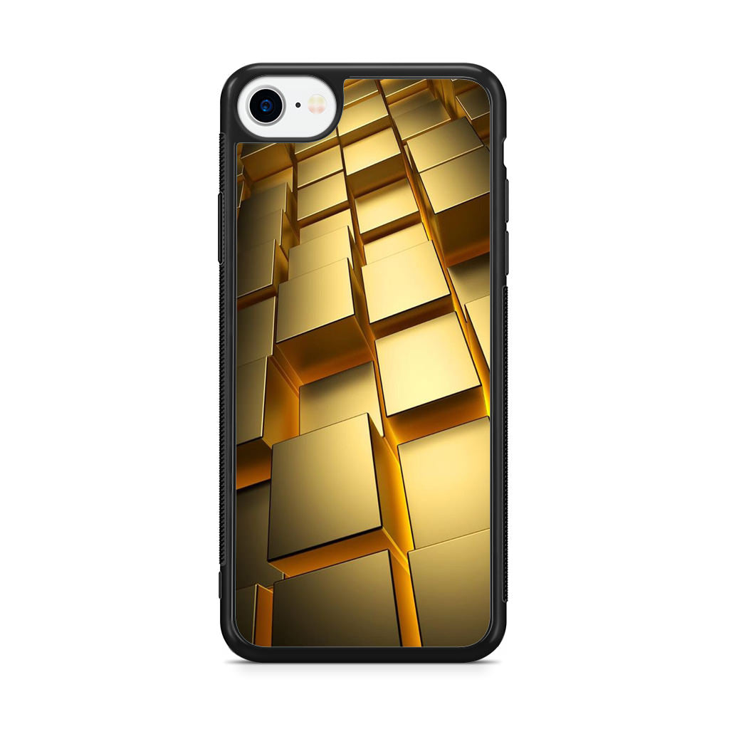 Golden Cubes iPhone SE 3rd Gen 2022 Case