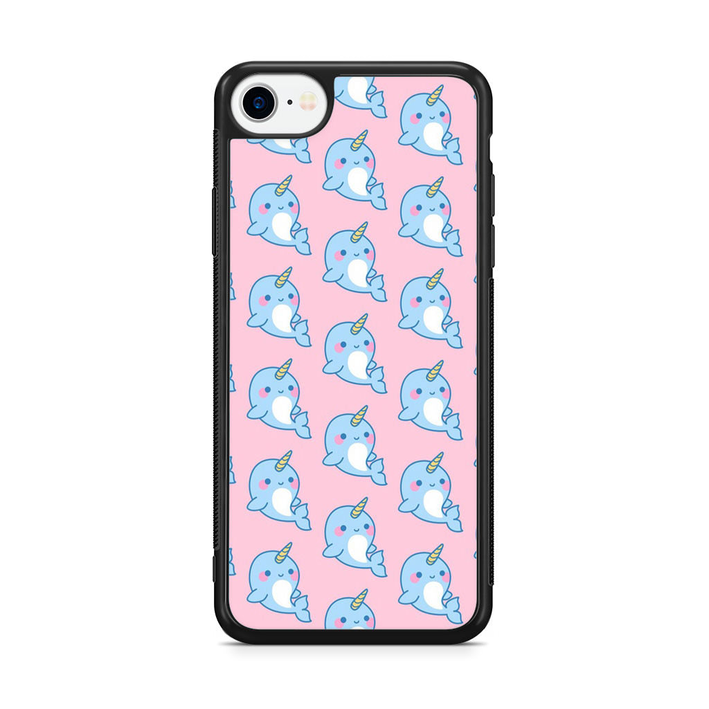 Horned Whales Pattern iPhone SE 3rd Gen 2022 Case