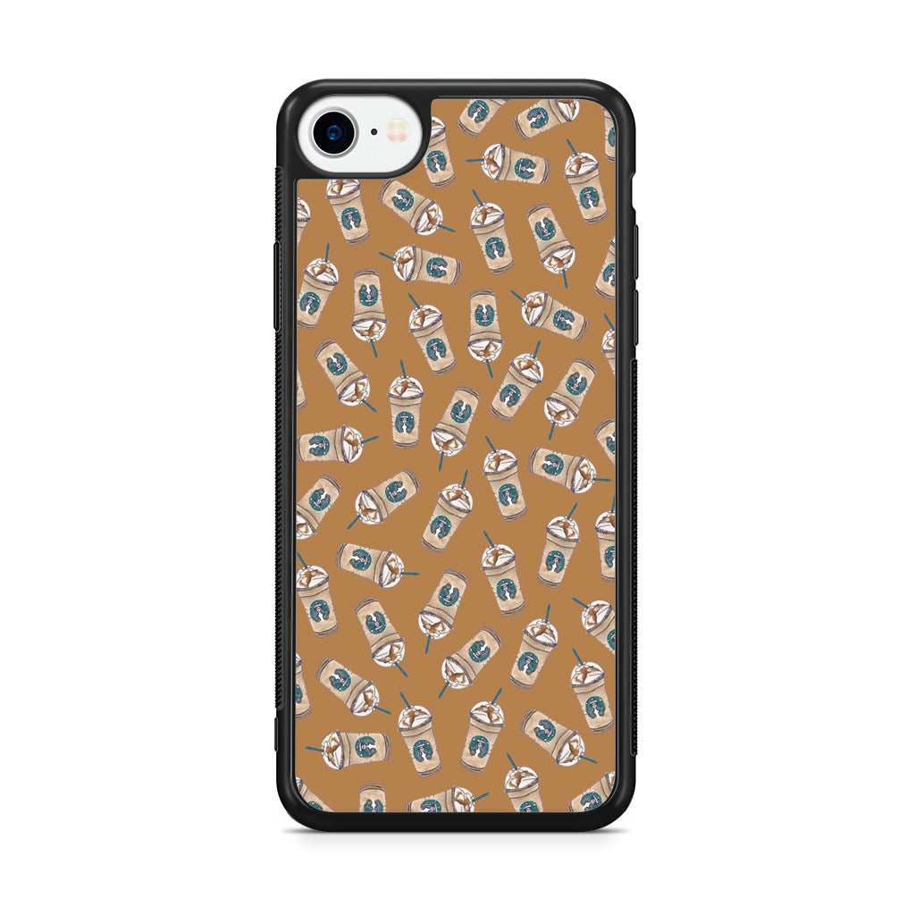 Iced Cappuccinos Lover Pattern iPhone SE 3rd Gen 2022 Case