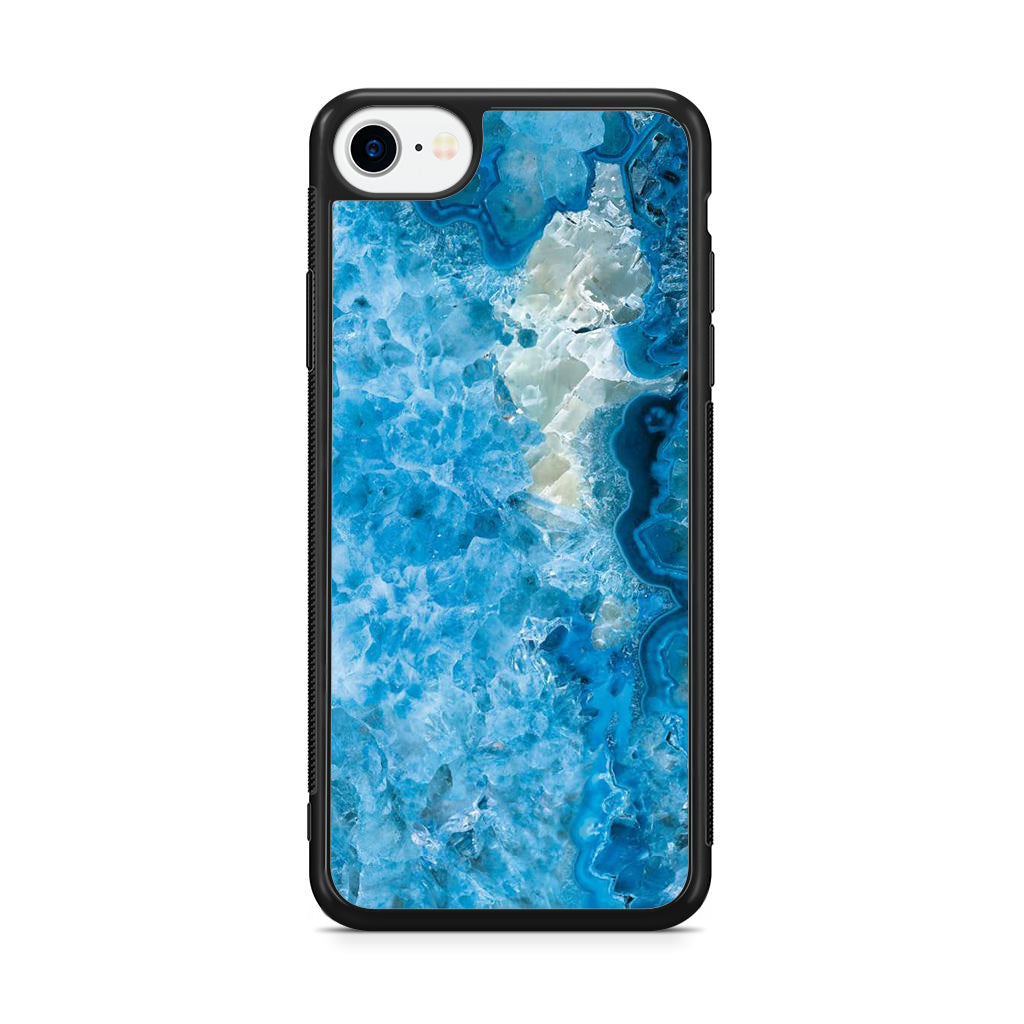 Navy Blue Marble iPhone SE 3rd Gen 2022 Case