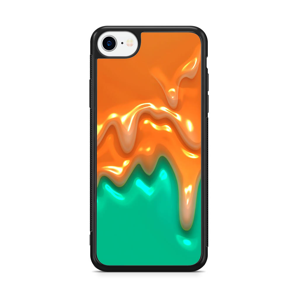 Orange Paint Dripping iPhone SE 3rd Gen 2022 Case