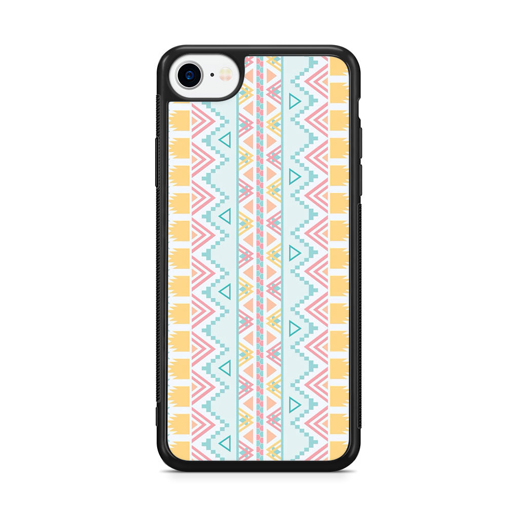 Peach Aztec Pattern iPhone SE 3rd Gen 2022 Case
