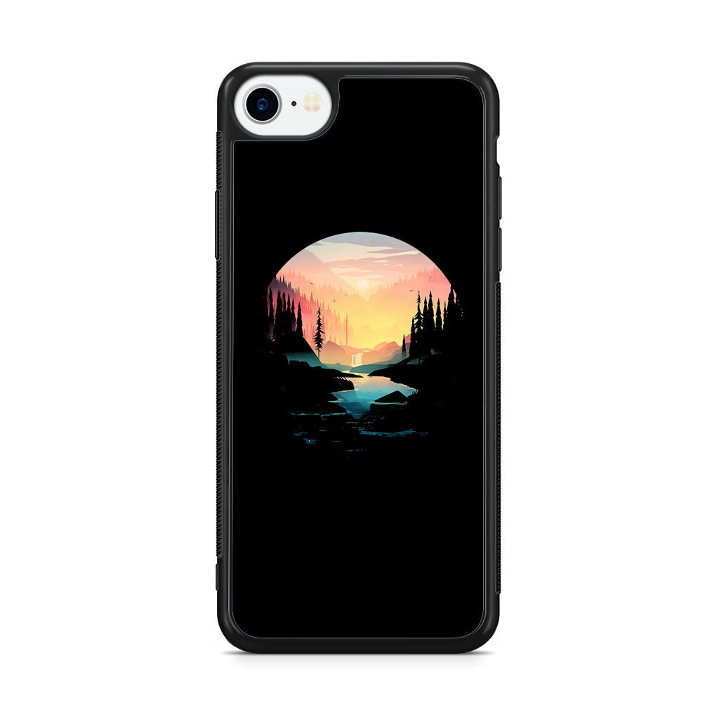 River Path at Dusk iPhone SE 3rd Gen 2022 Case