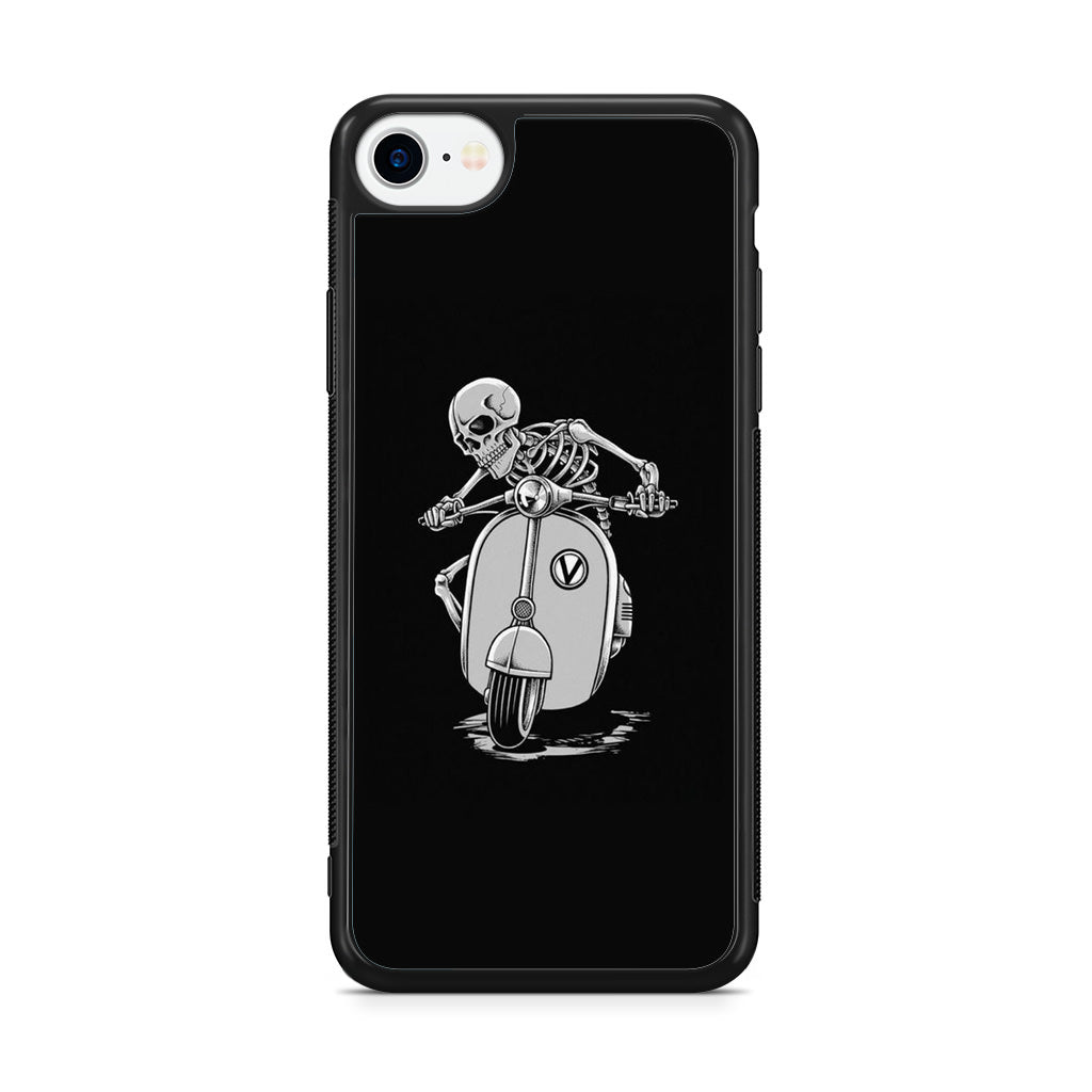 Skeleton Rides Scooter iPhone SE 3rd Gen 2022 Case