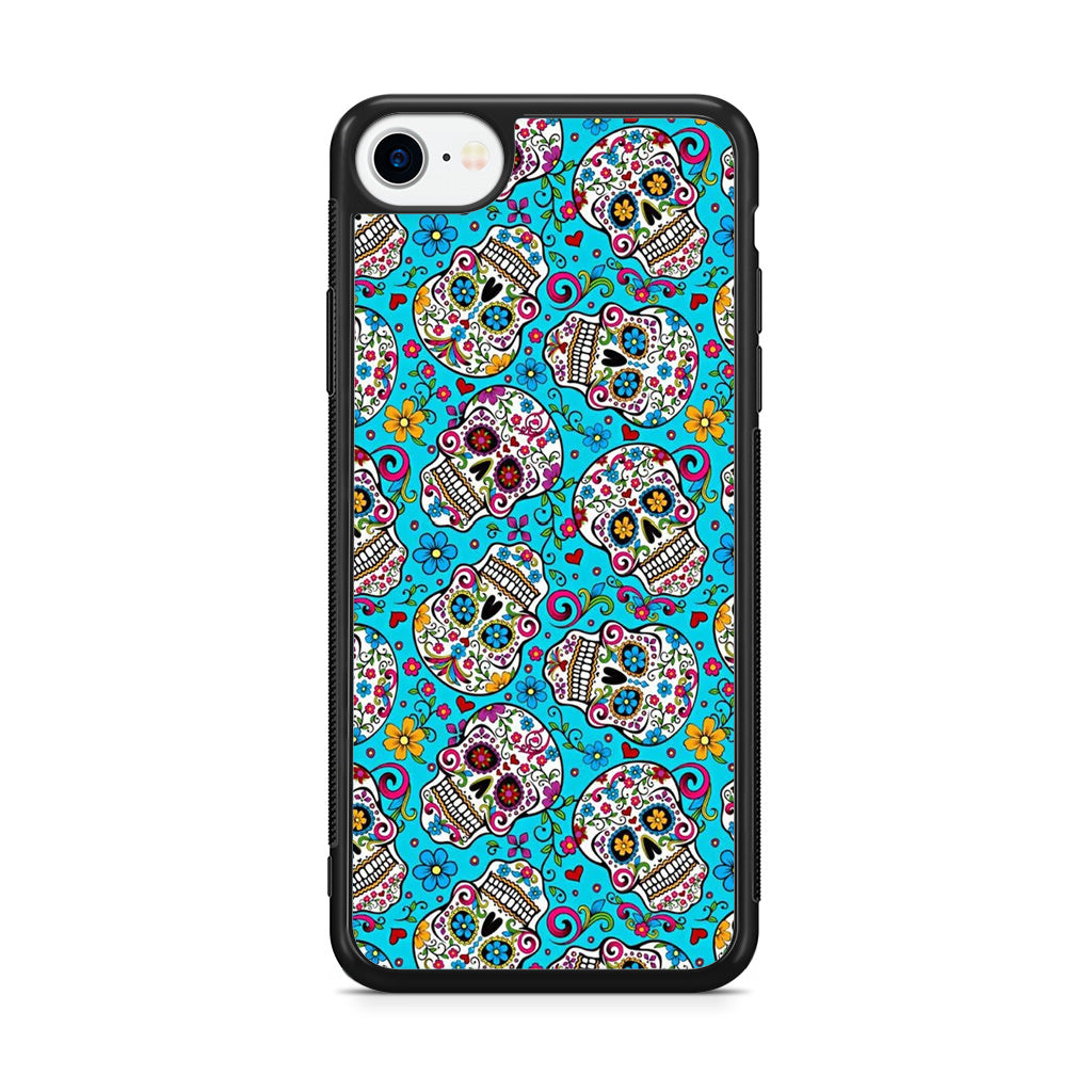 Skull Floral Sugar iPhone SE 3rd Gen 2022 Case