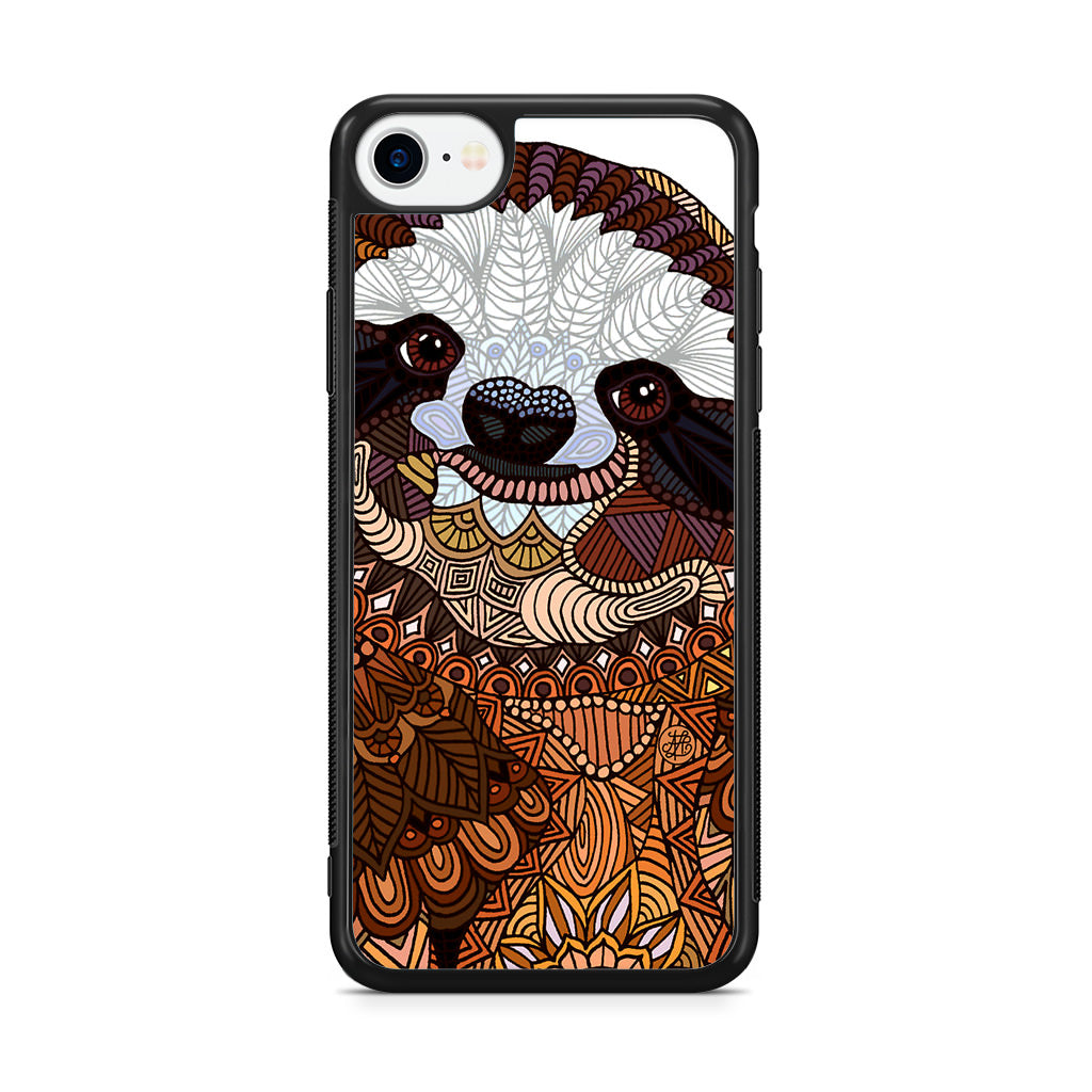 Sloth Ethnic Pattern iPhone SE 3rd Gen 2022 Case