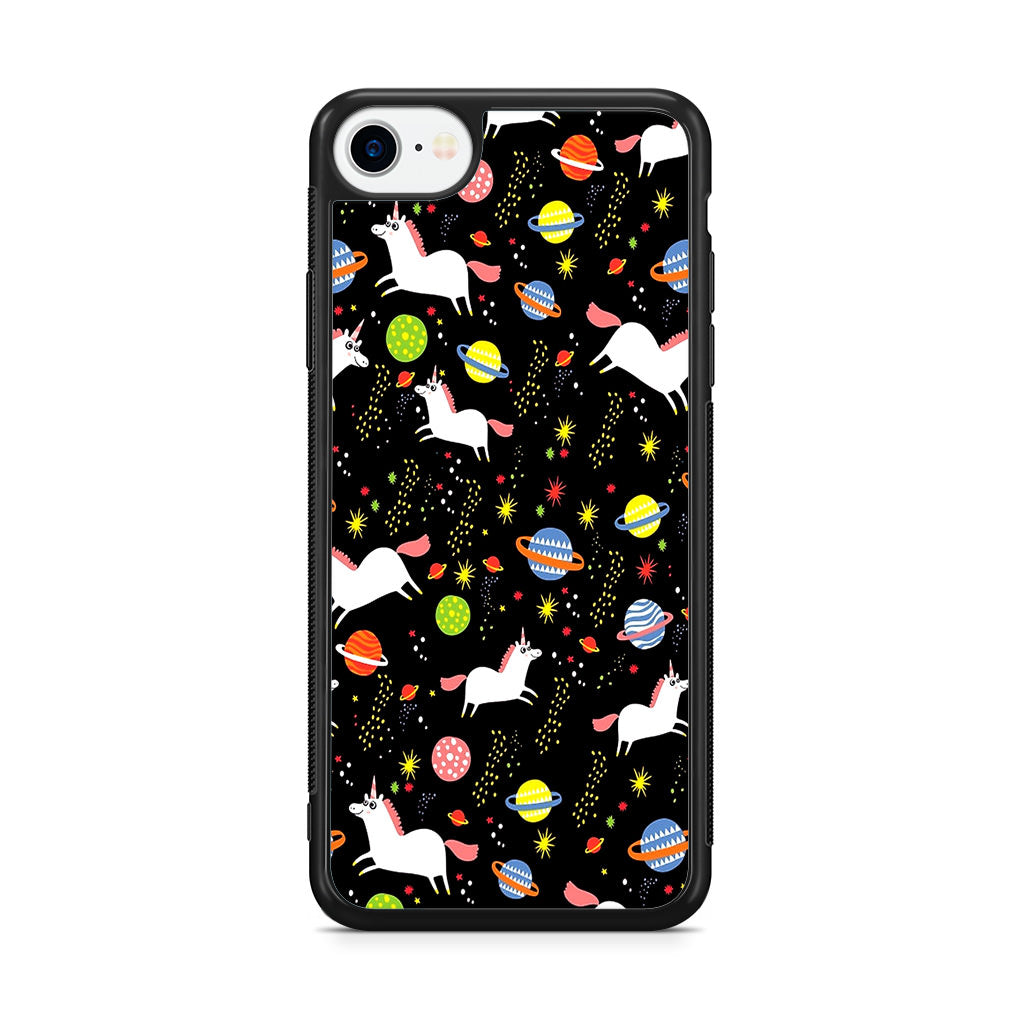 Space Unicorn Pattern iPhone SE 3rd Gen 2022 Case