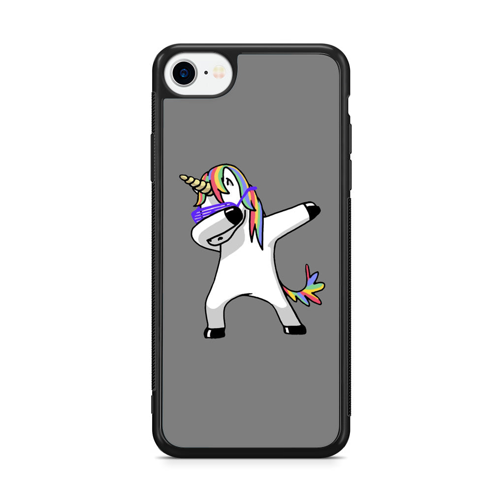 Unicorn Dabbing Grey iPhone SE 3rd Gen 2022 Case