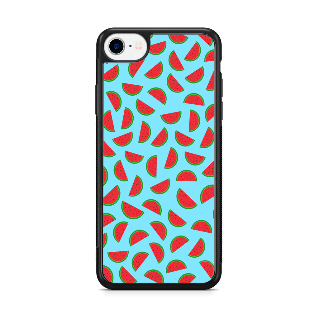 Watermelon Fruit Pattern Blue iPhone SE 3rd Gen 2022 Case
