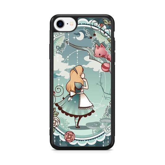 Alice And Cheshire Cat Poster iPhone SE 3rd Gen 2022 Case