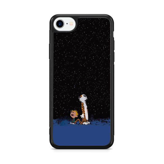 Calvin and Hobbes Space iPhone SE 3rd Gen 2022 Case